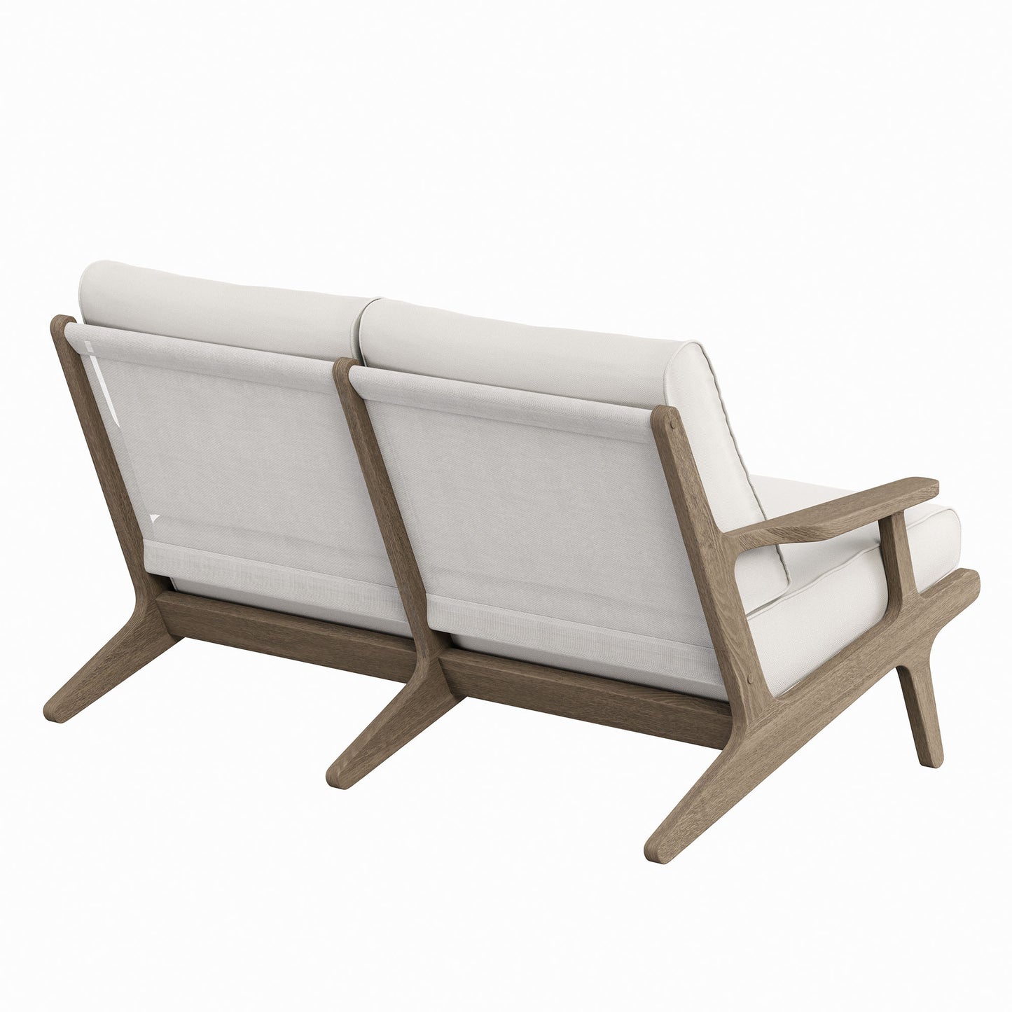 Saratoga Outdoor Patio Teak Wood Loveseat by Furniture For America