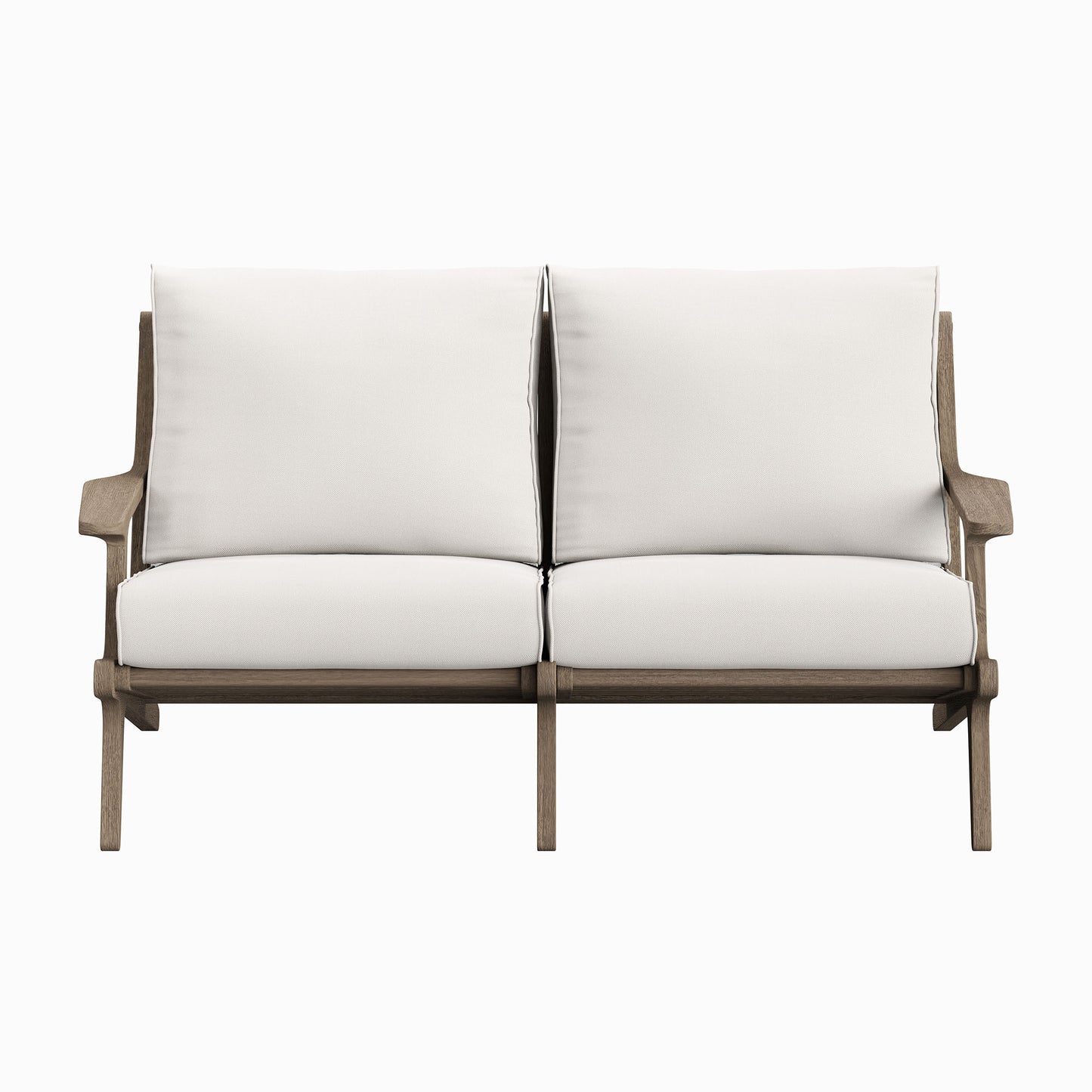 Saratoga Outdoor Patio Teak Wood Loveseat by Furniture For America