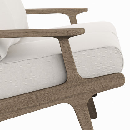 Saratoga Outdoor Patio Teak Wood Loveseat by Furniture For America