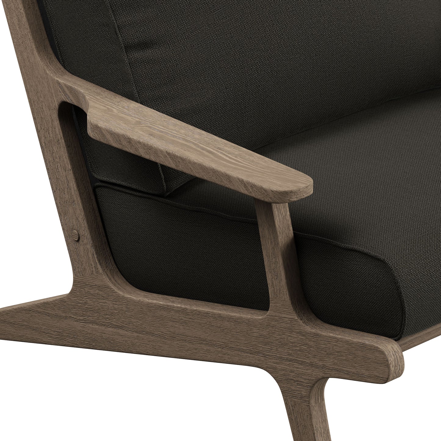 Lark 3-Piece Outdoor Patio Teak Wood Furniture Set with Lounge Chairs and Side Table in Weathered Gray Flint