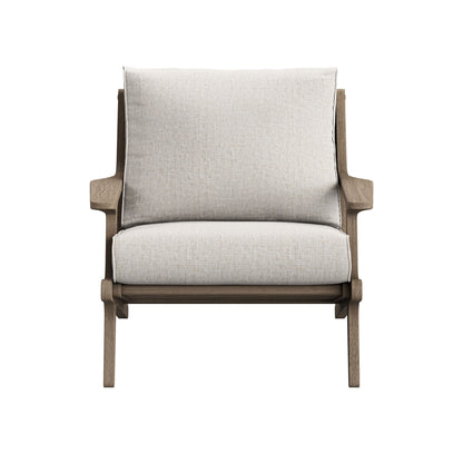 Saratoga Outdoor Patio Teak Wood Chair and Ottoman Set by Furniture for America