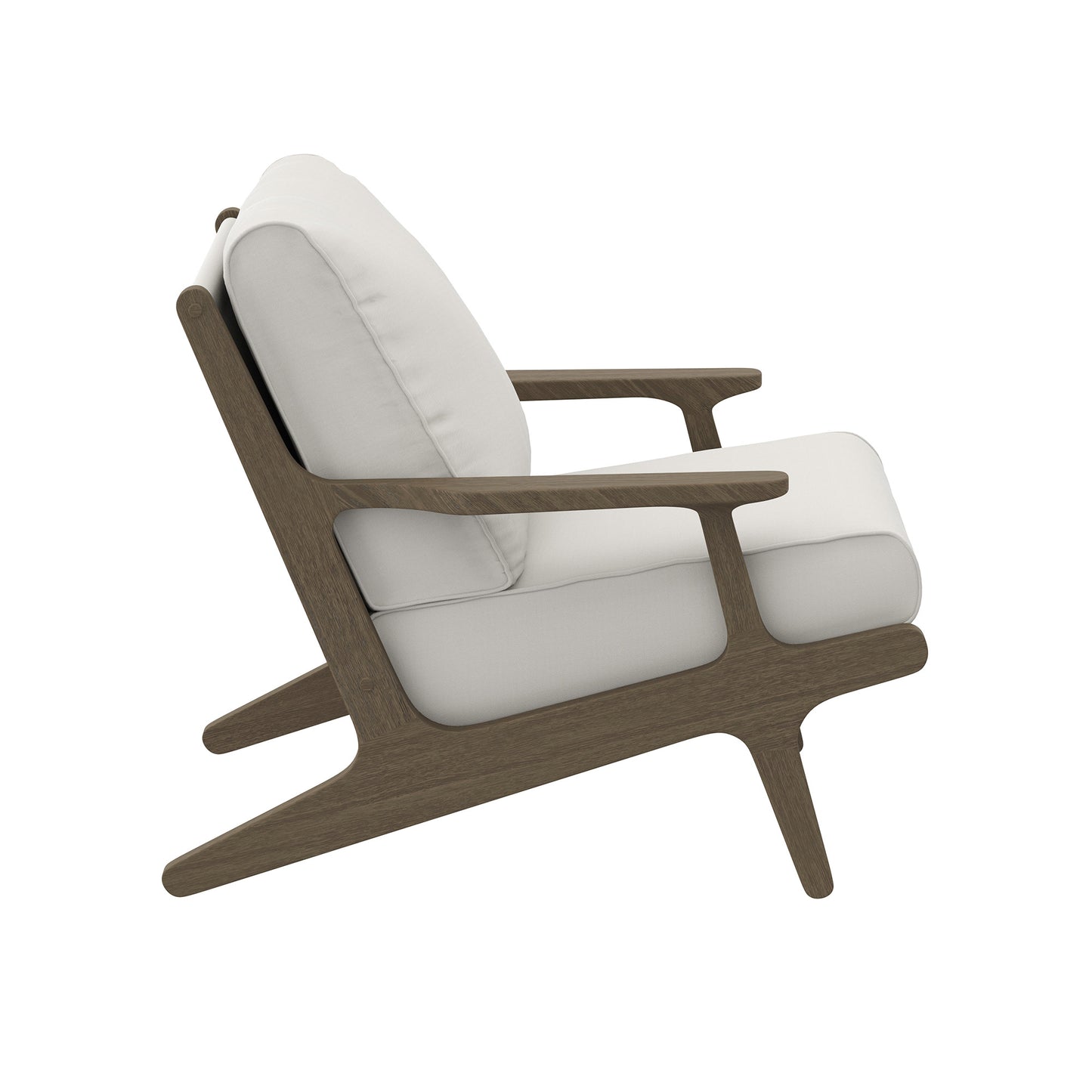 Saratoga Outdoor Patio Teak Wood Chair and Ottoman Set by Furniture For America