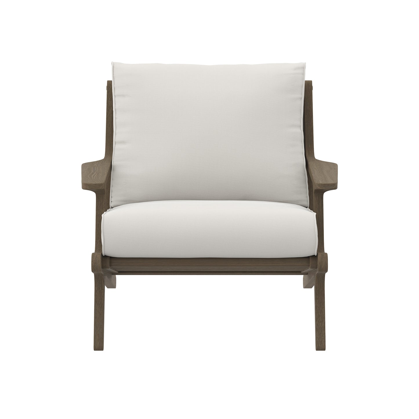 Saratoga Outdoor Patio Teak Wood Chair and Ottoman Set by Furniture For America