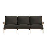 Lark Outdoor Patio Teak Sofa in Weathered Gray Flint