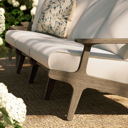 Saratoga Outdoor Patio Teak Sofa by Furniture for America