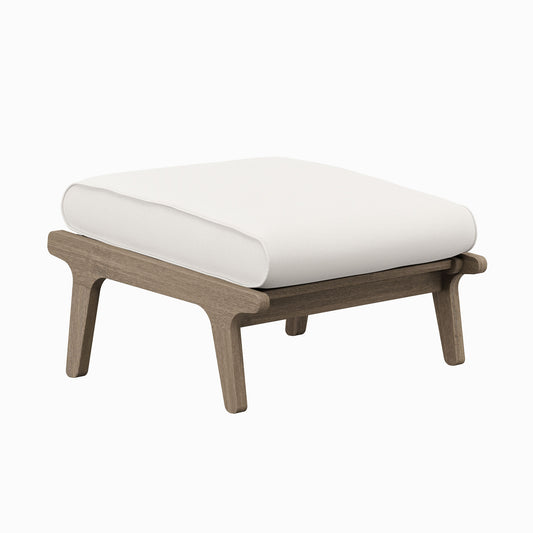 Saratoga Outdoor Patio Teak Ottoman by Furniture For America