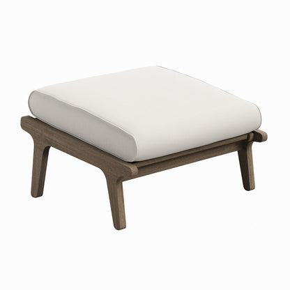 Saratoga Outdoor Patio Teak Ottoman by Furniture For America
