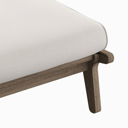 Saratoga Outdoor Patio Teak Ottoman by Furniture For America