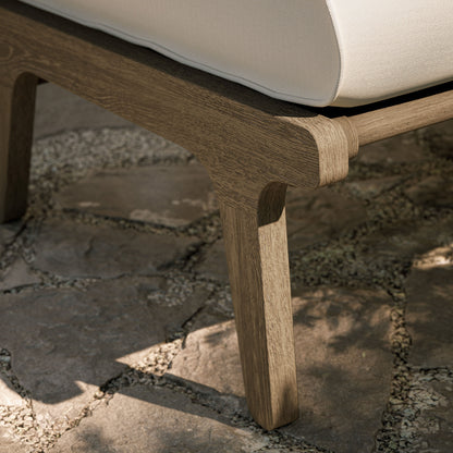Saratoga Outdoor Patio Teak Ottoman by Furniture For America