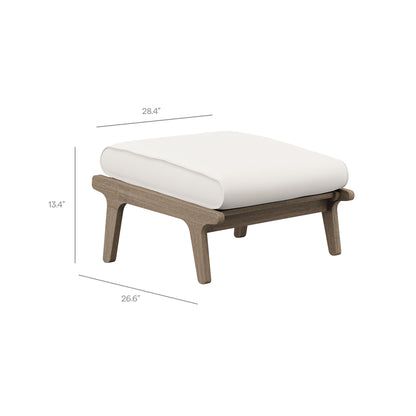 Saratoga Outdoor Patio Teak Ottoman by Furniture For America