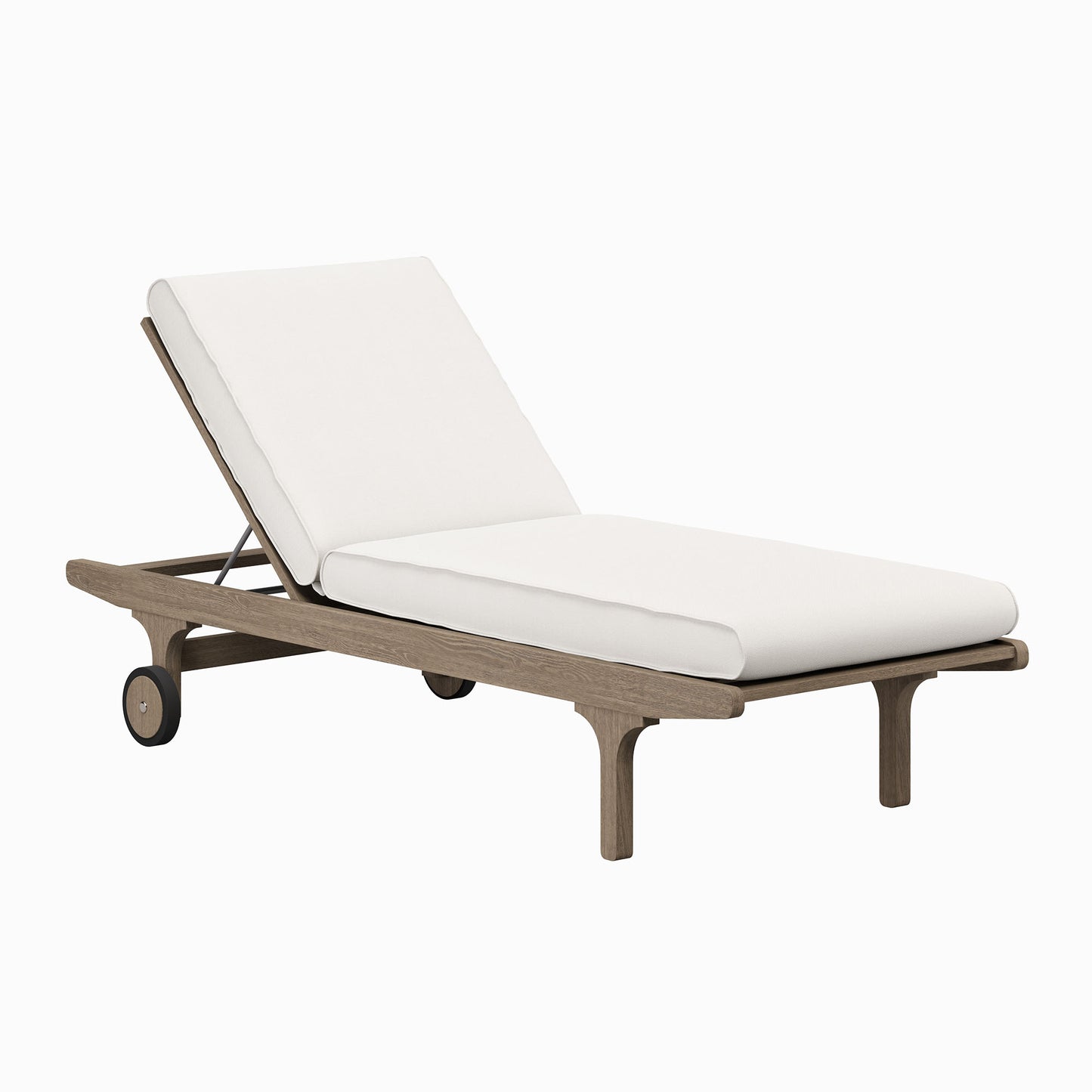Saratoga Outdoor Patio Teak Chaise Lounge Chair by Furniture For America