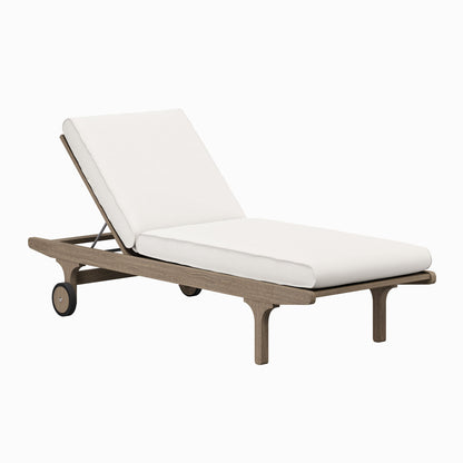 Saratoga Outdoor Patio Teak Chaise Lounge Chair by Furniture For America