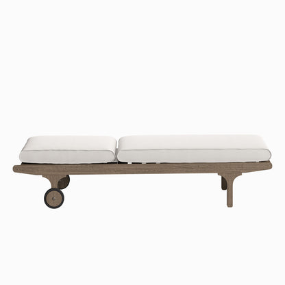 Saratoga Outdoor Patio Teak Chaise Lounge Chair by Furniture For America