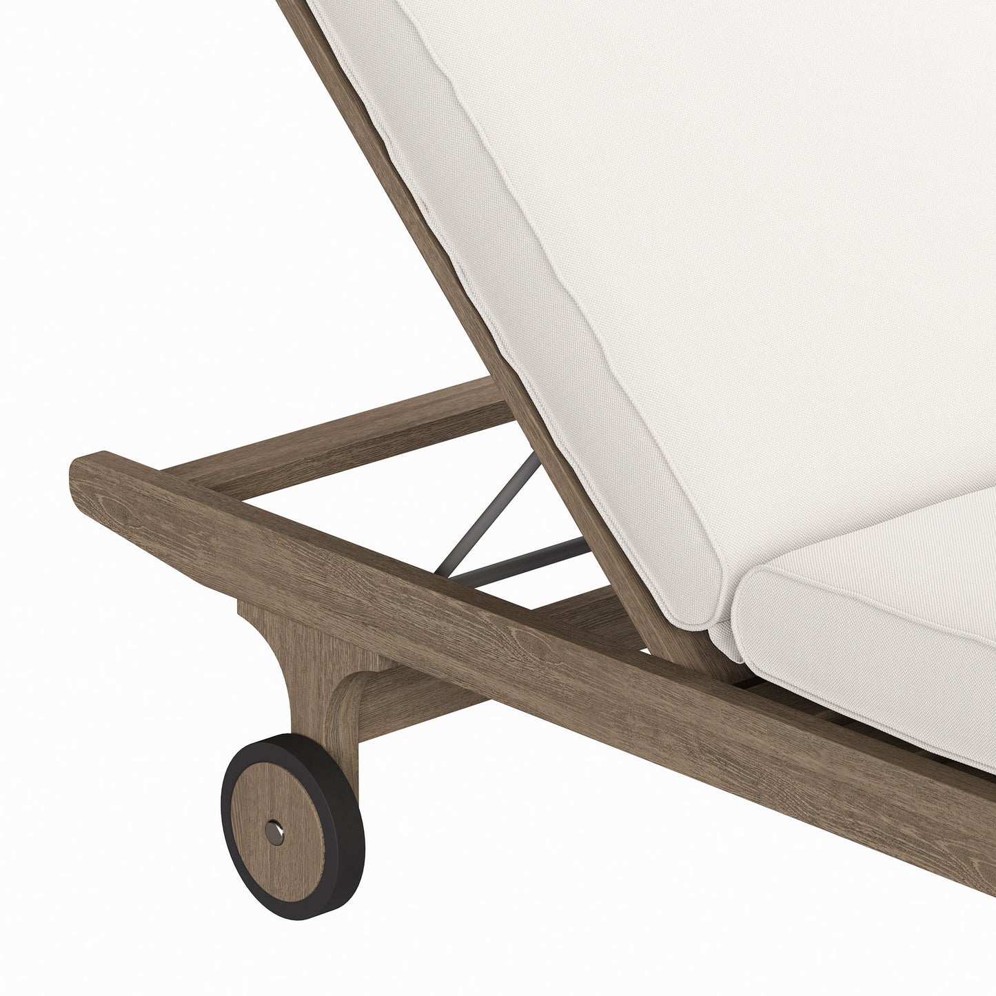 Saratoga Outdoor Patio Teak Chaise Lounge Chair by Furniture For America
