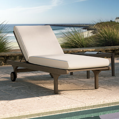 Saratoga Outdoor Patio Teak Chaise Lounge Chair by Furniture For America