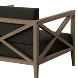Roan Outdoor Patio Teak Armchair in Weathered Gray Flint