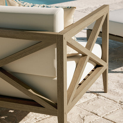 Northlake Outdoor Patio Teak Armchair by Furniture For America