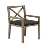 Roan 9-Piece Outdoor Patio Teak Wood Dining Set in Weathered Gray Flint