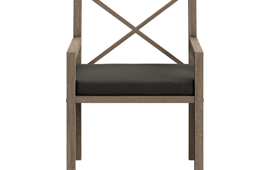 Roan 9-Piece Outdoor Patio Teak Wood Dining Set in Weathered Gray Flint