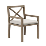 Roan 9-Piece Outdoor Patio Teak Wood Dining Set in Weathered Gray Pebble