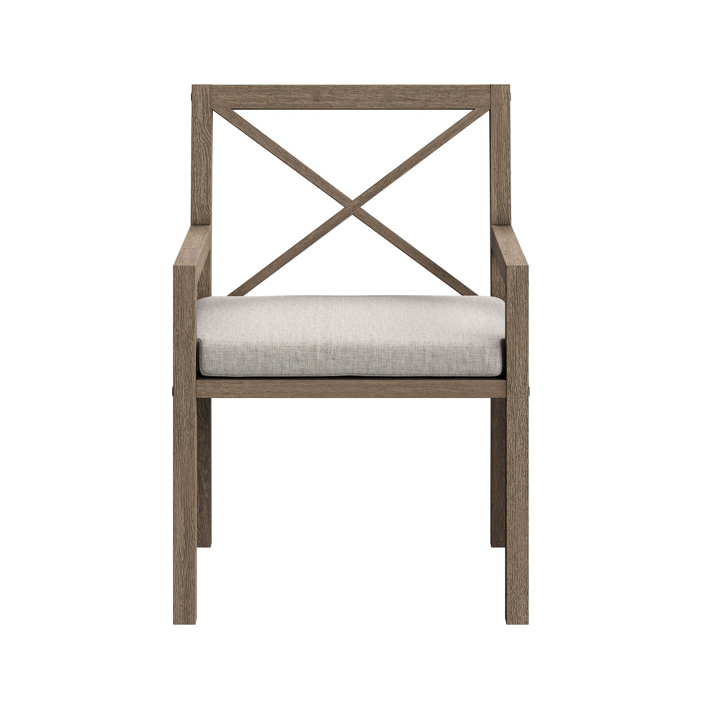 Roan 9-Piece Outdoor Patio Teak Wood Dining Set in Weathered Gray Pebble