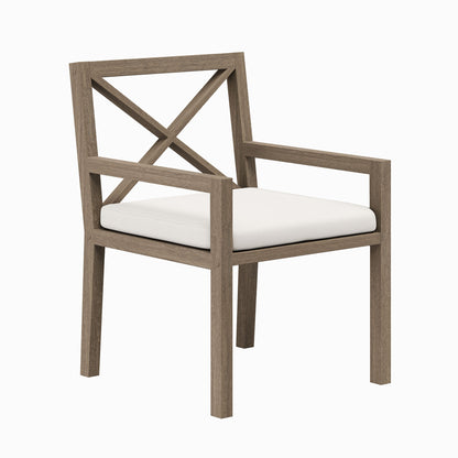 Northlake Outdoor Patio Teak Dining Armchair by Furniture For America