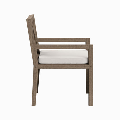 Northlake Outdoor Patio Teak Dining Armchair by Furniture For America