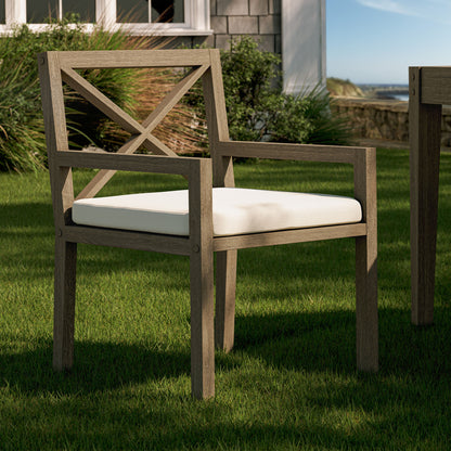 Northlake Outdoor Patio Teak Dining Armchair by Furniture For America