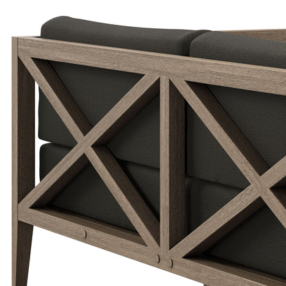 Northlake Outdoor Patio Teak Loveseat by Furniture for America