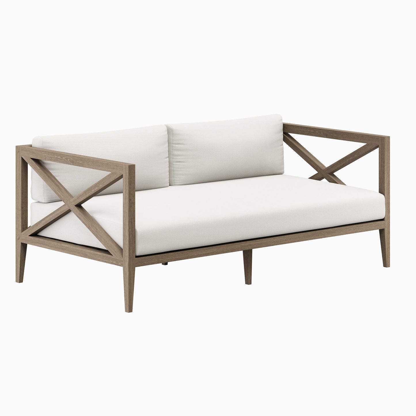 Northlake Outdoor Patio Teak Loveseat by Furniture For America