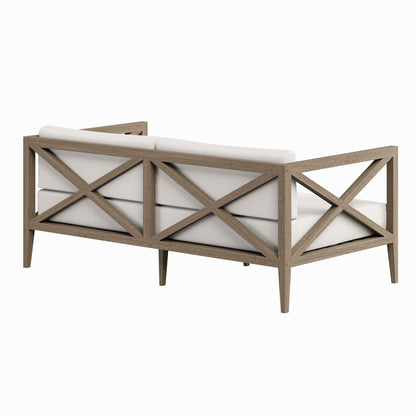 Northlake Outdoor Patio Teak Loveseat by Furniture For America
