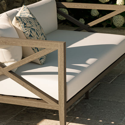 Northlake Outdoor Patio Teak Loveseat by Furniture For America