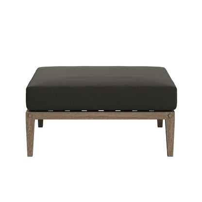 Northlake Outdoor Patio Teak Wood Loveseat and Ottoman Set by Furniture for America