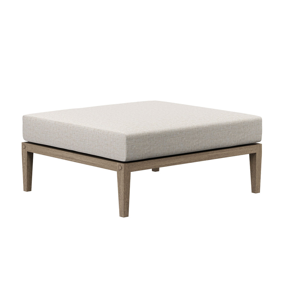 Roan 5-Piece Outdoor Patio Teak Wood Furniture Set in Weathered Gray Pebble