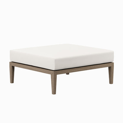 Northlake Outdoor Patio Teak Ottoman by Furniture For America