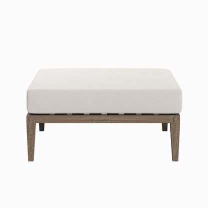 Northlake Outdoor Patio Teak Ottoman by Furniture For America