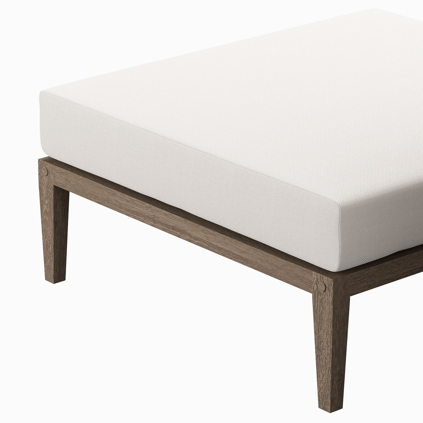 Northlake Outdoor Patio Teak Ottoman by Furniture For America