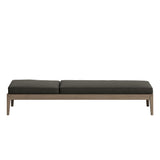 Roan 3-Piece Outdoor Patio Teak Wood Furniture Set with Chaise Lounges and Side Table in Weathered Gray Flint