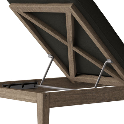Northlake Outdoor Patio Teak Chaise Lounge by Furniture for America