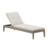 Roan 3-Piece Outdoor Patio Teak Wood Furniture Set with Chaise Lounges and Side Table in Weathered Gray Pebble