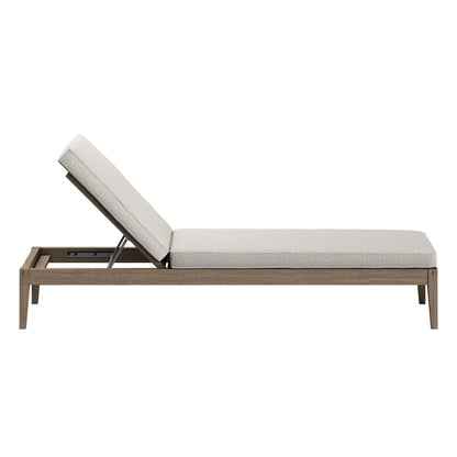Northlake Outdoor Patio Teak Chaise Lounge by Furniture for America