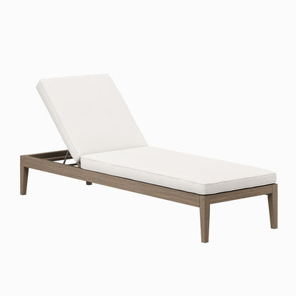 Northlake Outdoor Patio Teak Chaise Lounge by Furniture For America
