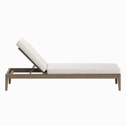 Northlake Outdoor Patio Teak Chaise Lounge by Furniture For America