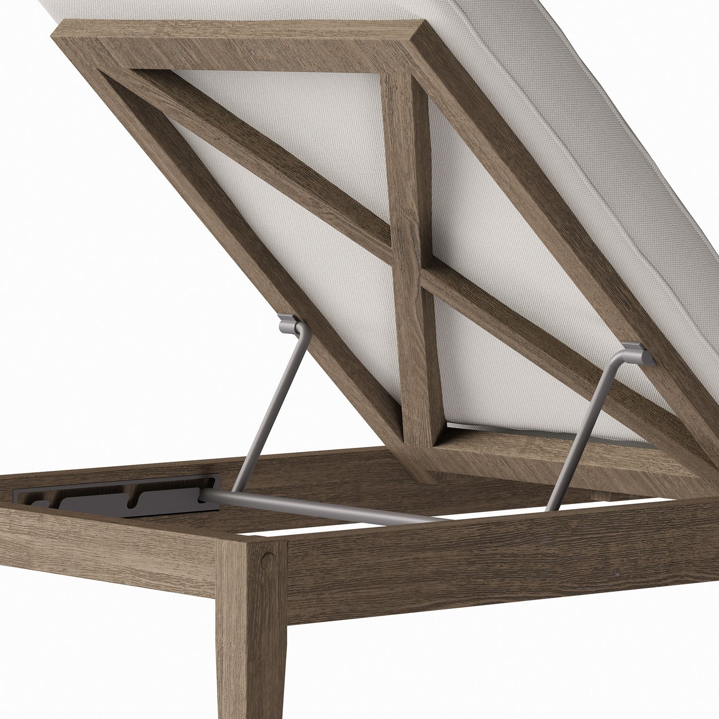 Northlake Outdoor Patio Teak Chaise Lounge by Furniture For America