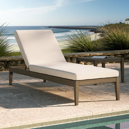 Northlake Outdoor Patio Teak Chaise Lounge by Furniture For America