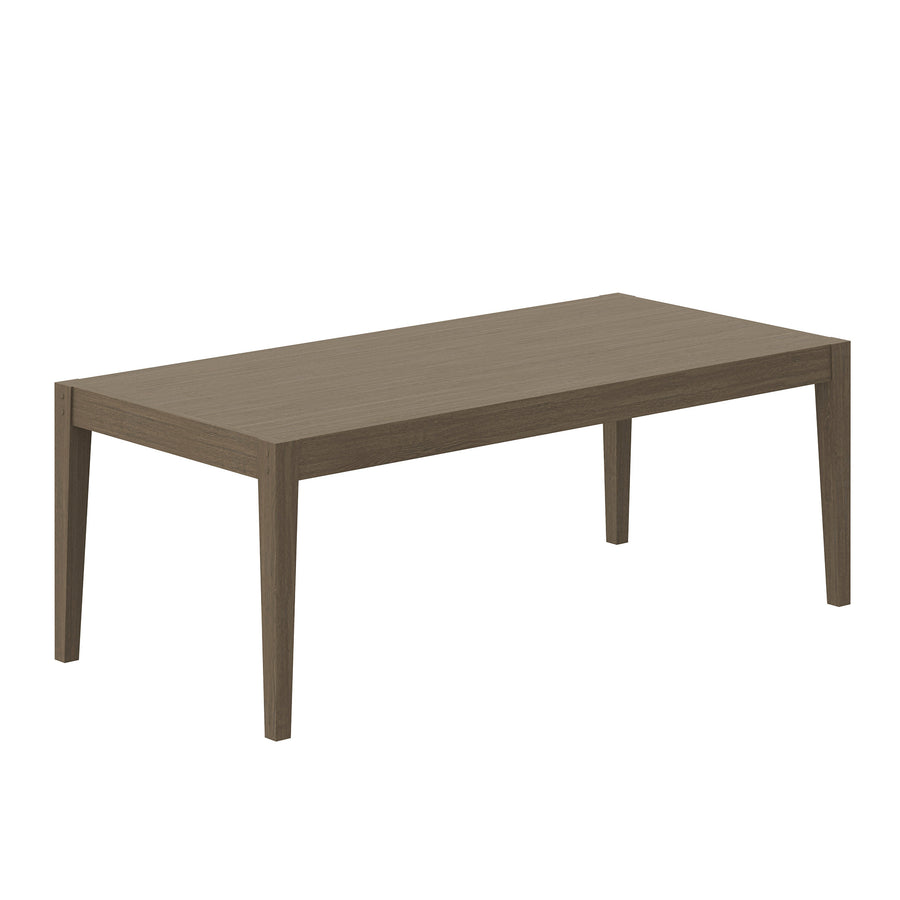 Roan 9-Piece Outdoor Patio Teak Wood Dining Set in Weathered Gray Flint