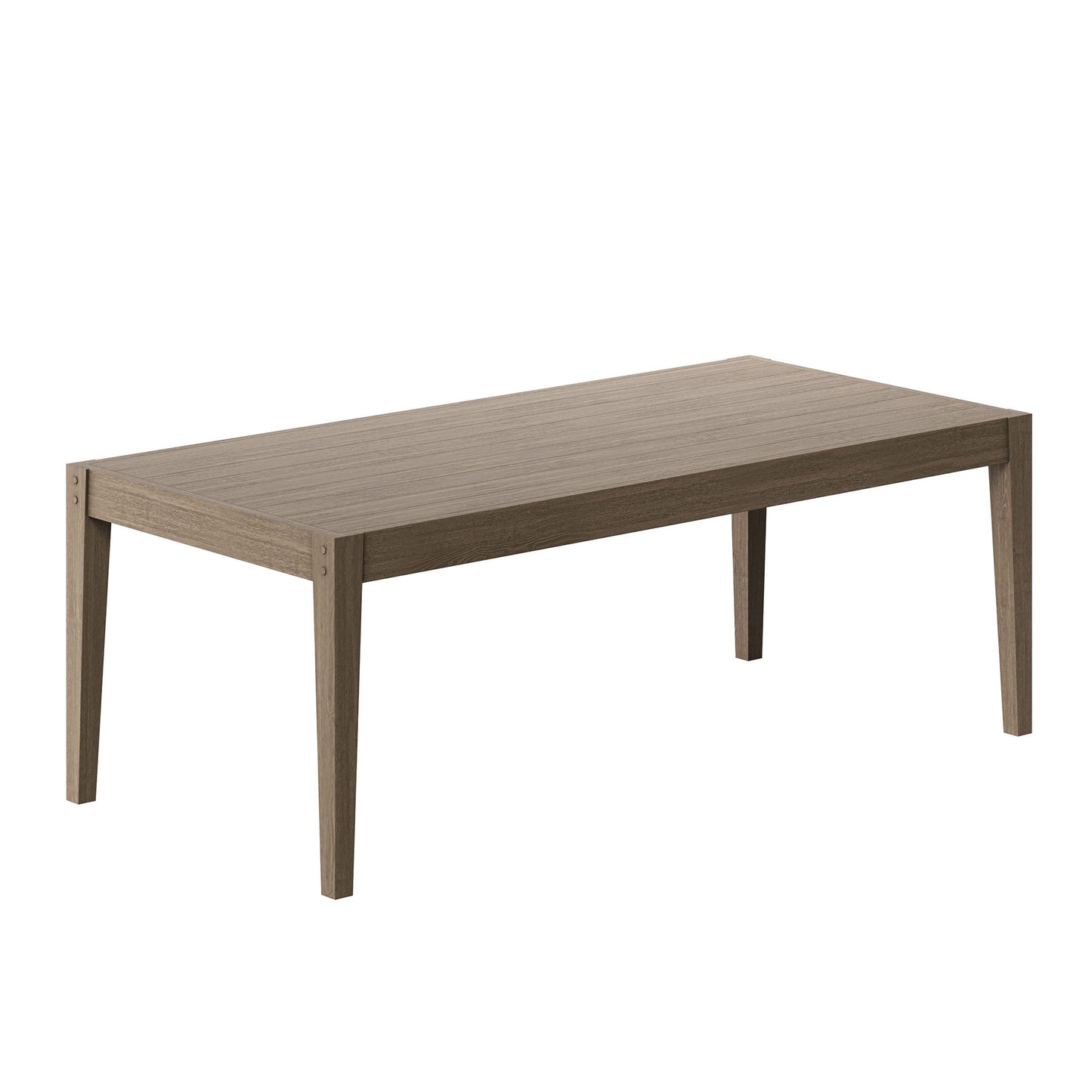 Roan 83" Rectangular Outdoor Patio Teak Dining Table in Weathered Gray