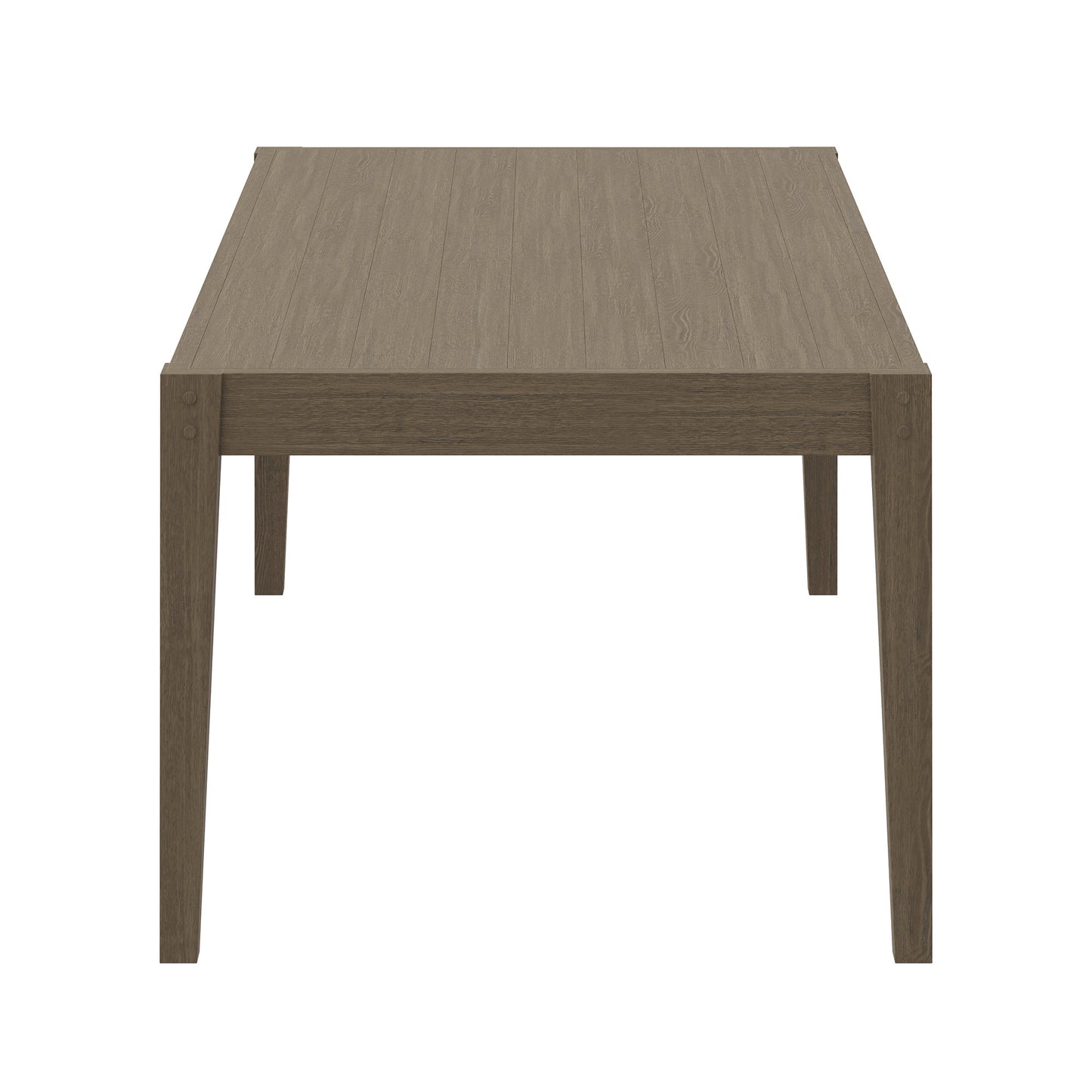 Northlake 83" Rectangular Outdoor Patio Teak Dining Table in Weathered Gray