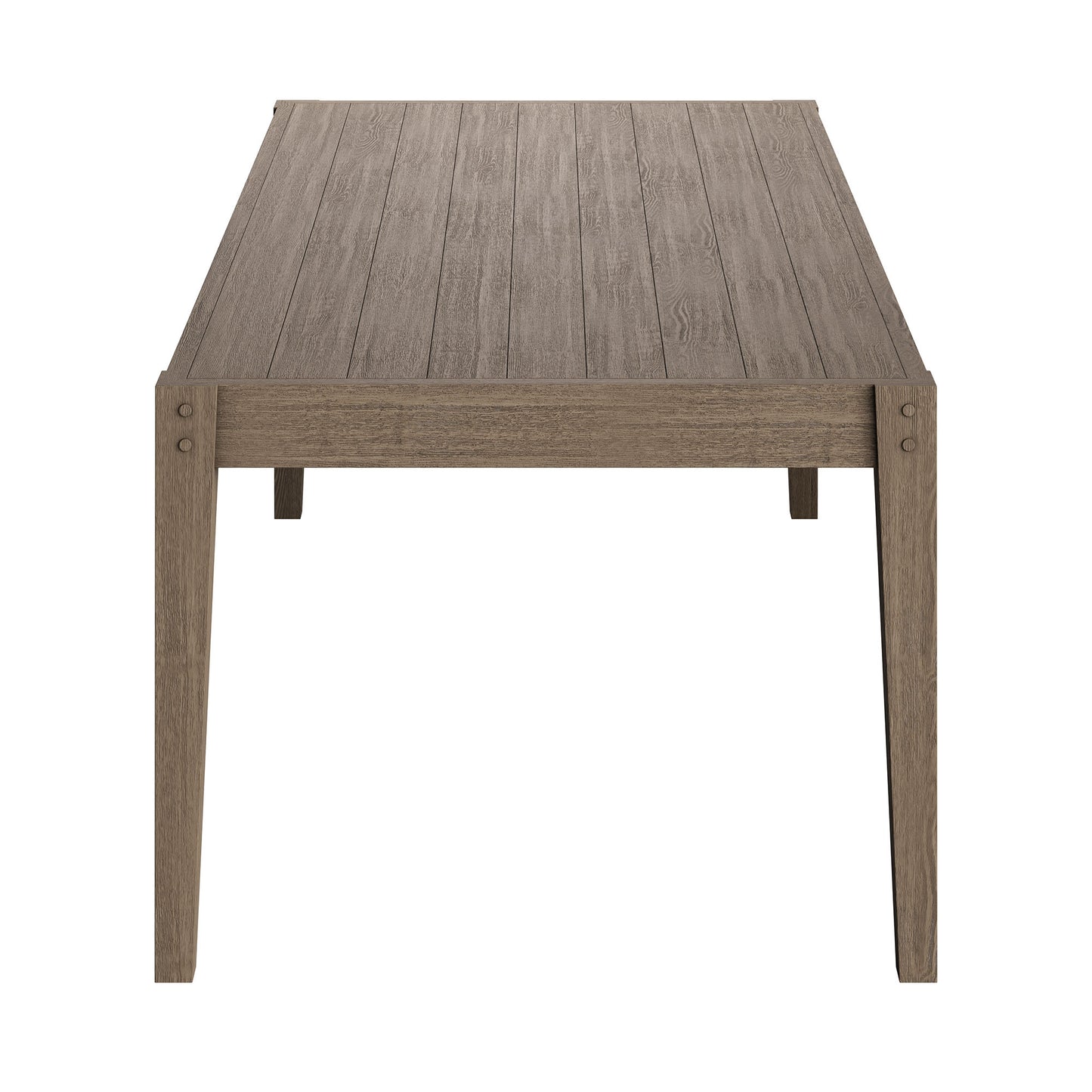 Roan 7-Piece Outdoor Patio Teak Wood Dining Set in Weathered Gray Flint