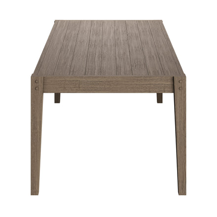 Northlake 7-Piece Outdoor Patio Teak Wood Dining Set in Weathered Gray Flint